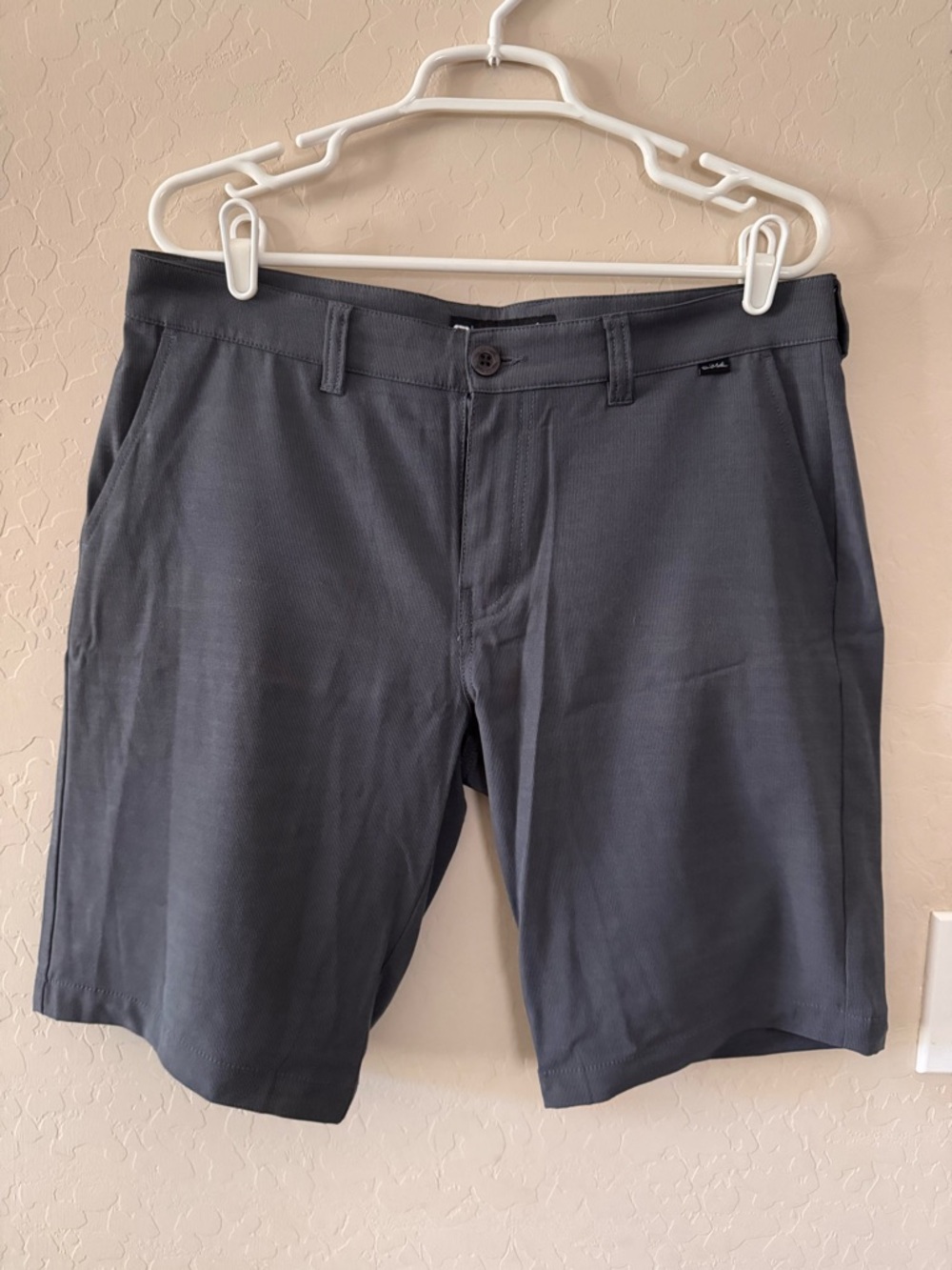 Travis Mathew Slate Gray Flat Front Performance Shorts